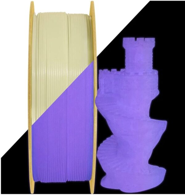 Filamento – MIKA – PLA – Morado brilla en la oscuridad