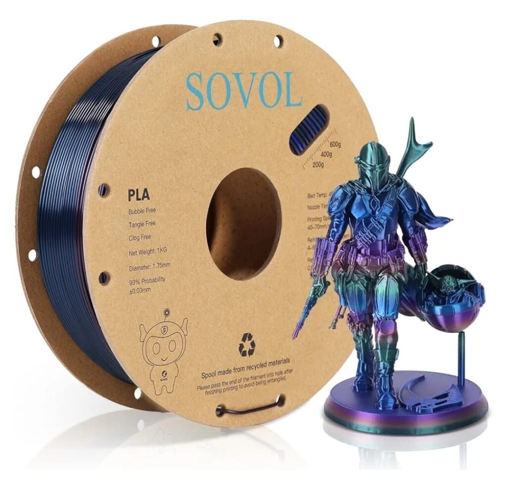 Filamento  – PLA –Arcoíris 5 colores